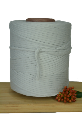 1kg 5mm 100% Pure Deluxe Macrame Cotton 1ply String - Oyster