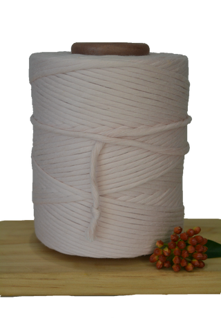1kg 5mm 100% Pure Deluxe Macrame Cotton 1ply String - Peach Dust