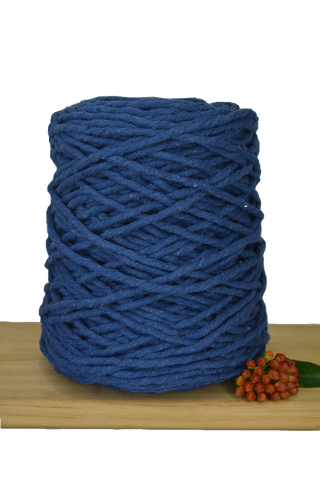 1kg Coloured 1ply Recycled Cotton String - 5mm - Denim