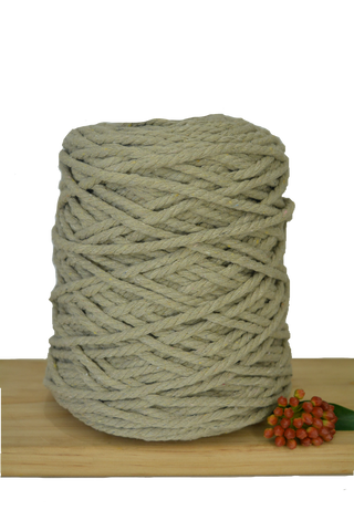 Coloured 3 ply Recycled Macrame Cotton Rope - 5mm - Dove