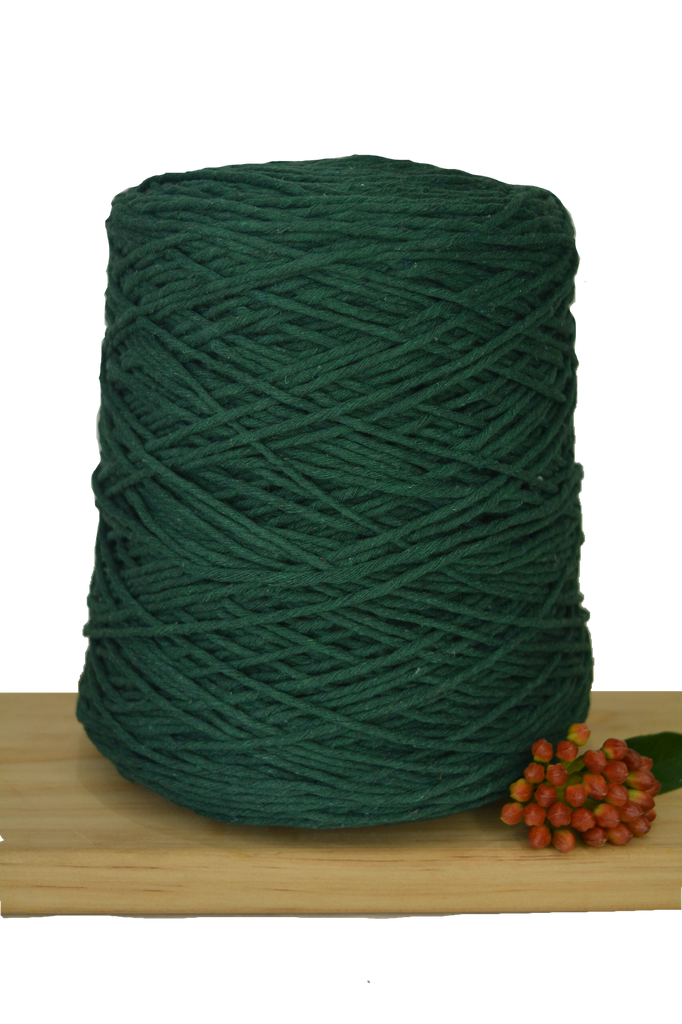 Coloured 1ply Cotton Warping Macrame Crochet String - 1.5mm - Forest