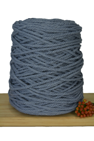 Coloured 3 ply Macrame Cotton Rope - 3mm - Graphite