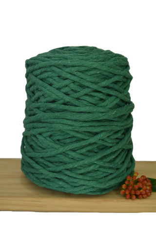 1kg Coloured 1ply Recycled Cotton String - 5mm - Jade