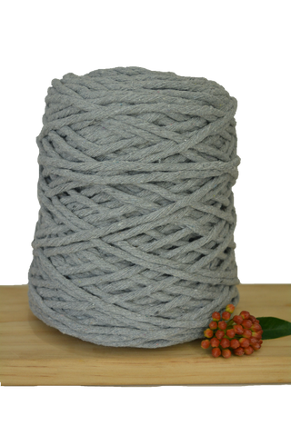 1kg Coloured 1ply Macrame Cotton String - 5mm - Light Grey