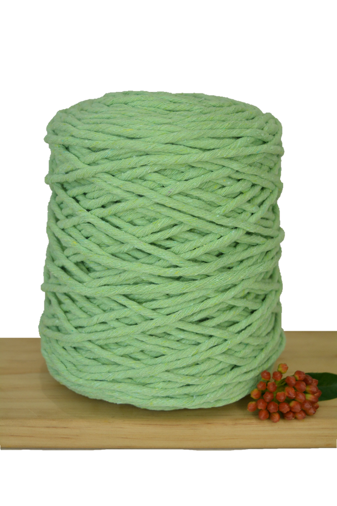 1kg Coloured 1ply Macrame Cotton String - 5mm - Lime