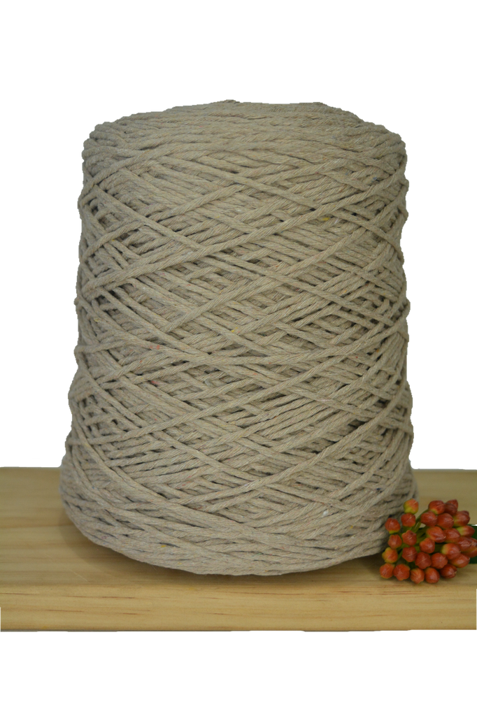 Coloured 1ply Cotton Warping Macrame Crochet String - 1.5mm - Linen
