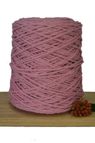 Coloured 3 ply Macrame  Cotton Rope - 3mm - Musk