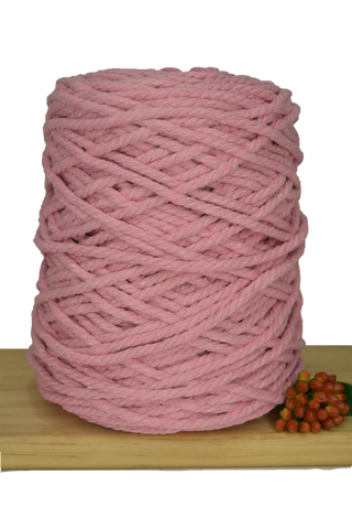 Coloured 3 ply Recycled Macrame Cotton Rope - 5mm - Musk