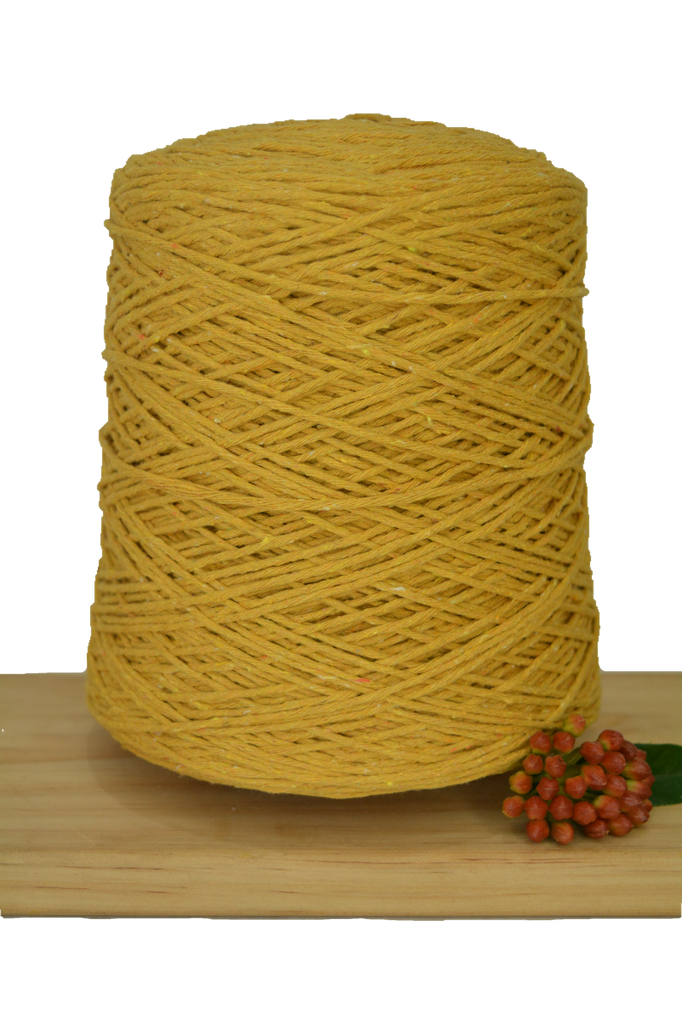 Coloured 1ply Cotton Warping String - 1mm - Mustard