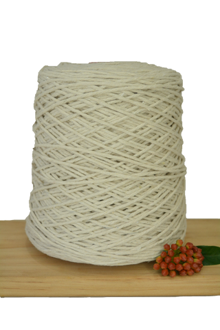 Natural 1ply Cotton Warping Macrame Crochet String - 1.5mm