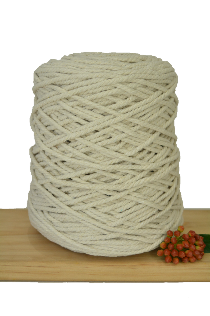 1kg Natural 3ply Cotton Macrame Rope - 4mm