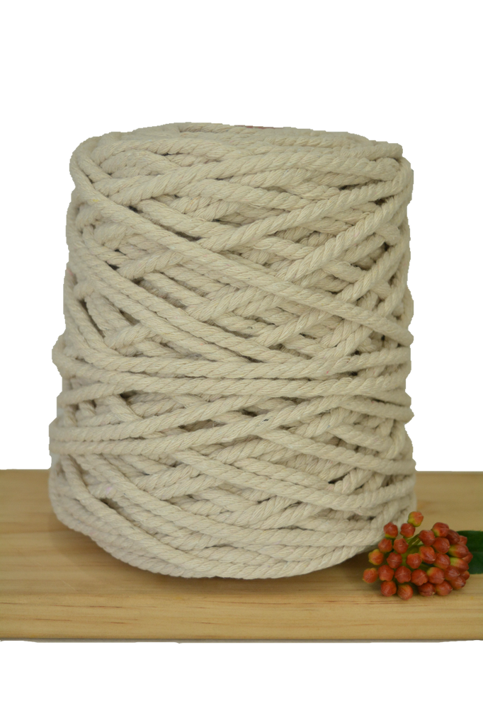 1kg Natural 3ply Cotton Rope - 7mm