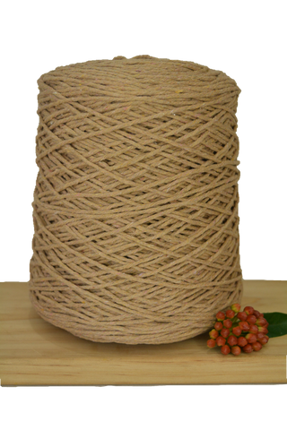 Coloured 1ply Cotton Warping Macrame Crochet String - 1.5mm - Nude