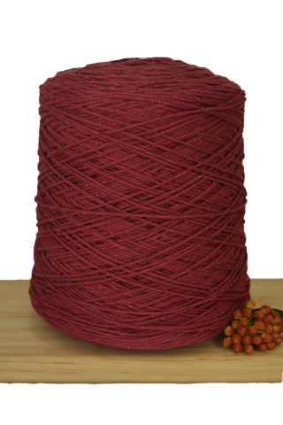 Coloured 1ply Cotton Warping String - 1mm - Red Wine