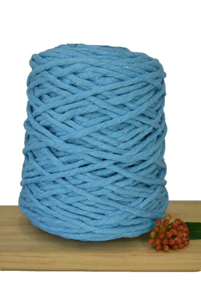 1kg Coloured 1ply Macrame Cotton String - 5mm - Sky Blue
