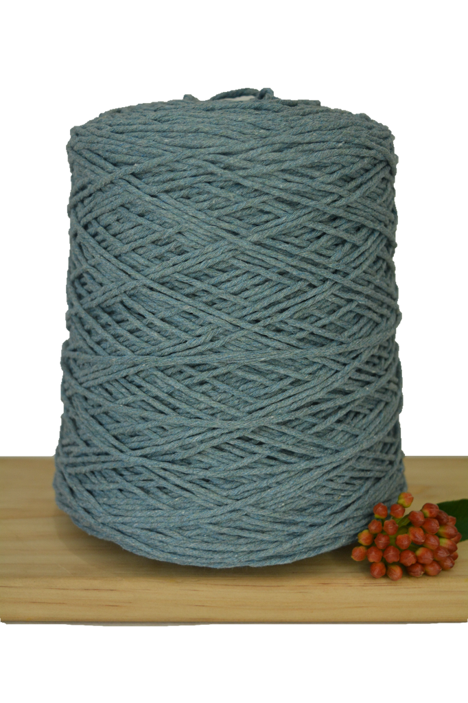 Coloured 1ply Cotton Warping Macrame Crochet String - 1.5mm - Storm