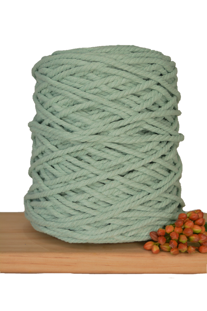 Coloured 3 ply Recycled Macrame Cotton Rope - 5mm - Turquoise