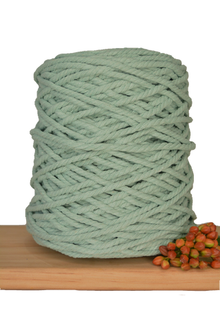 Coloured 3 ply Recycled Macrame Cotton Rope - 5mm - Turquoise