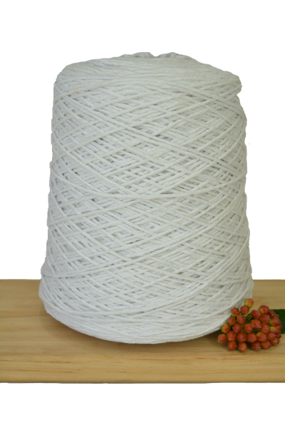 Coloured 1ply Cotton Warping String - 1mm - White – Knot Knitting