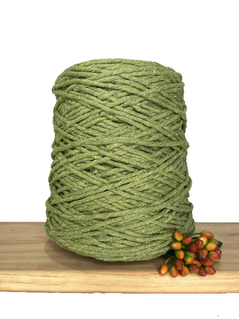 1kg Coloured 1ply Recycled Macrame Cotton String - 3mm - Pistachio