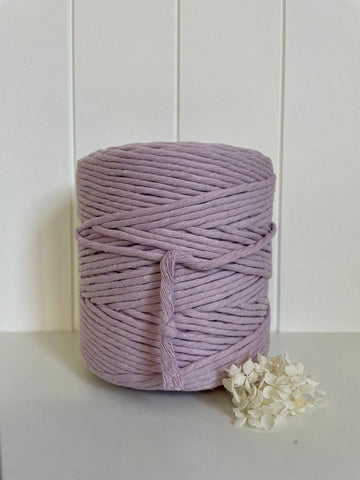 1kg 5mm 1ply Deluxe Recycled Cotton String - Lilac