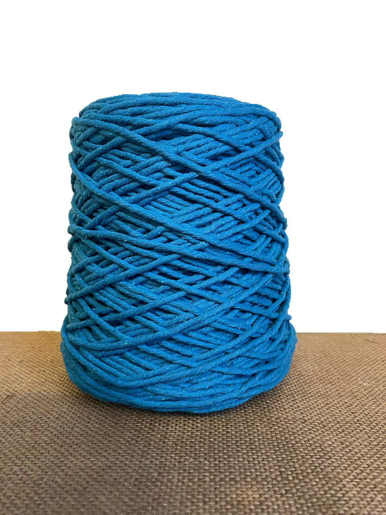 1kg Coloured 1ply Recycled Macrame Cotton String - 3mm - Peacock