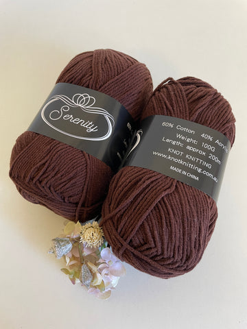KK Serenity Cotton Yarn - Chocolate (35)