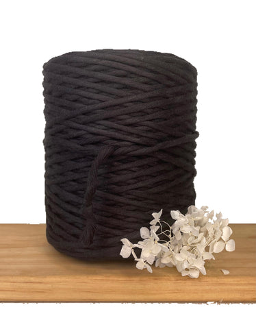1kg 5mm 100% Pure Deluxe Macrame Cotton 1ply String - Black