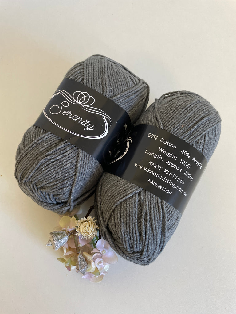 KK Serenity Cotton Yarn - Dark Grey (19)