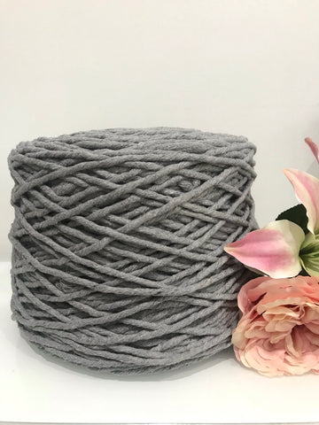 2.5kg Coloured 1ply Cotton String - 5mm - Light Grey