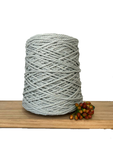 Coloured 3 ply Macrame Cotton Rope - 3mm - Softest Sage