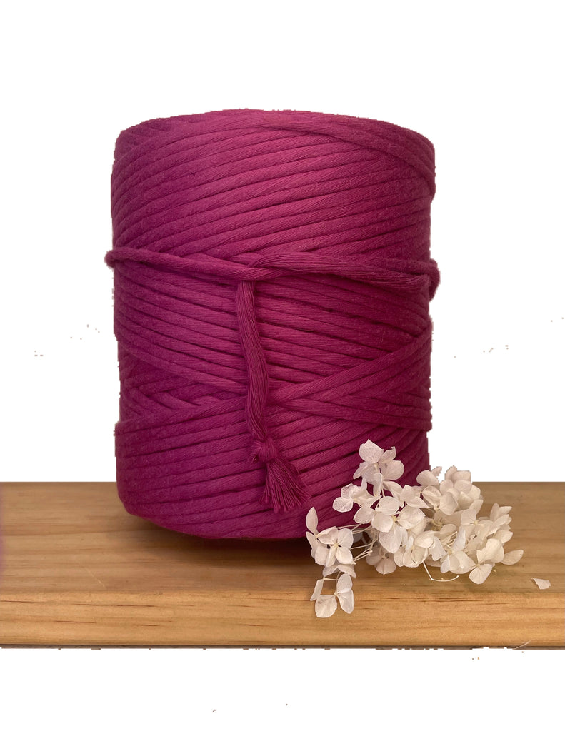 1kg 5mm 100% Pure Deluxe Macrame Cotton 1ply String - Berry