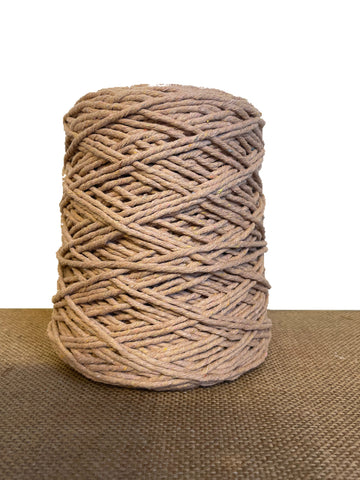 1kg Coloured 1ply Recycled Macrame Cotton String - 3mm - Nude
