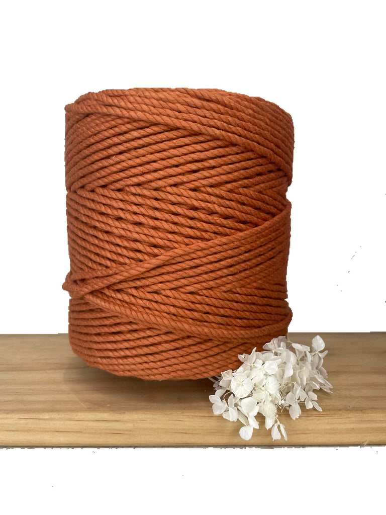 1kg 4mm 100% Pure Deluxe Macrame Cotton 3ply Rope - Tumeric