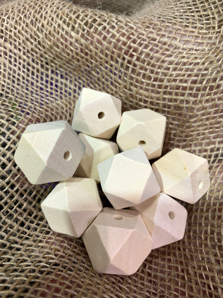 Bamboo Beads - Polygon Shape - 25mm - Pack 10