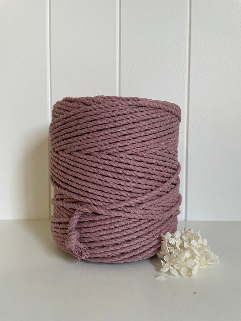 1kg 5mm 3ply Deluxe Recycled Cotton Rope - Periwinkle