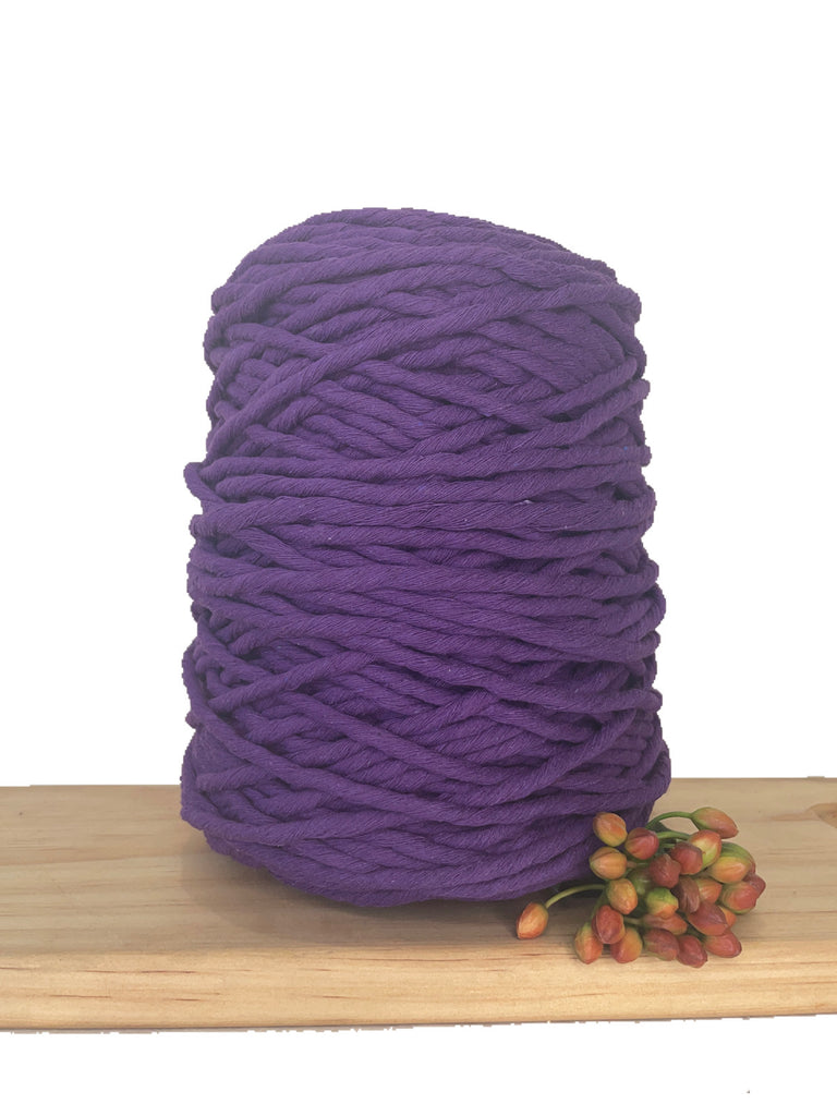 1kg Coloured 1ply Macrame Cotton String - 5mm - Cadbury Purple