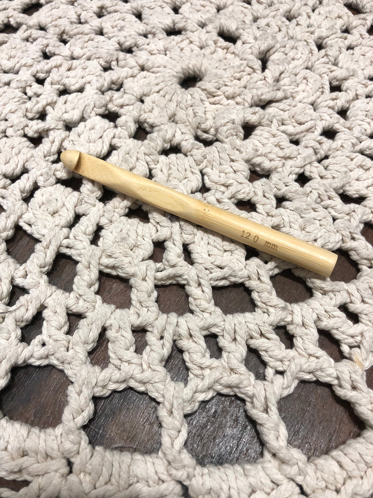 Crochet Hook - 12mm - Bamboo
