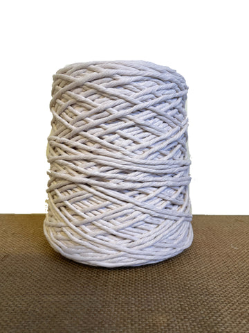 1kg Coloured 1ply Recycled Macrame Cotton String - 3mm - Ivory