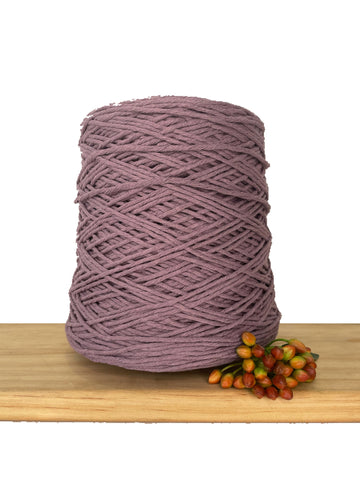Coloured 1ply Cotton Warping Macrame Crochet String - 1.5mm - Amethyst