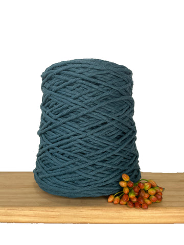 1kg Coloured 1ply Recycled Macrame Cotton String - 3mm - Mallard