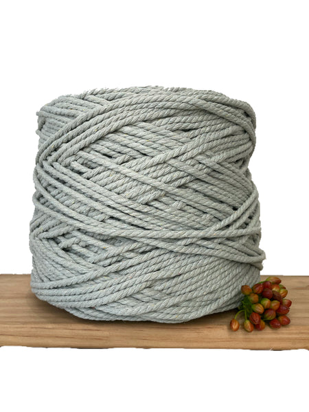 Coloured 3 ply Recycled Macrame Cotton Rope - 5mm - Softest Sage – Knot ...