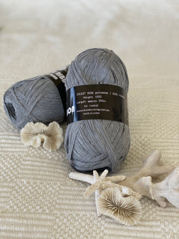 Ribbon Viscose Yarn - Light Grey