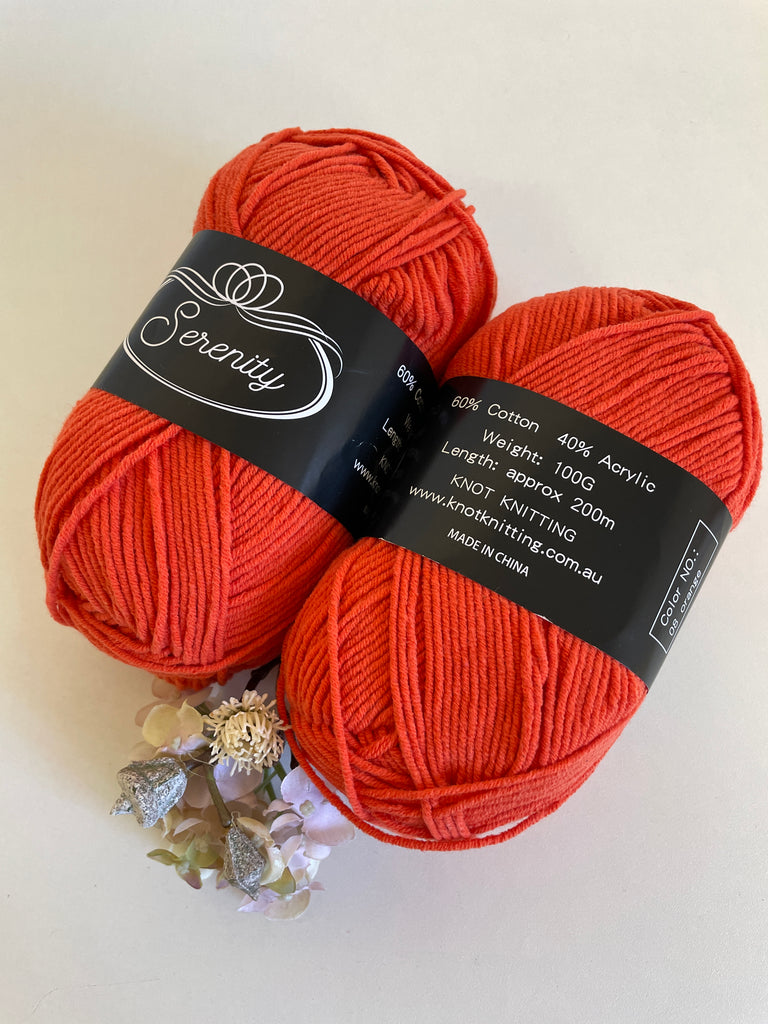KK Serenity Cotton Yarn - Orange (8)