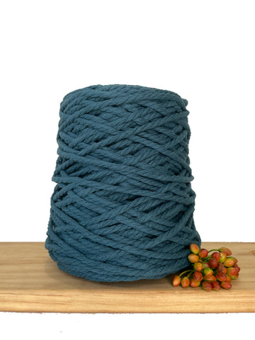 Coloured 3ply Recycled Macrame Cotton Rope - 5mm - Mallard