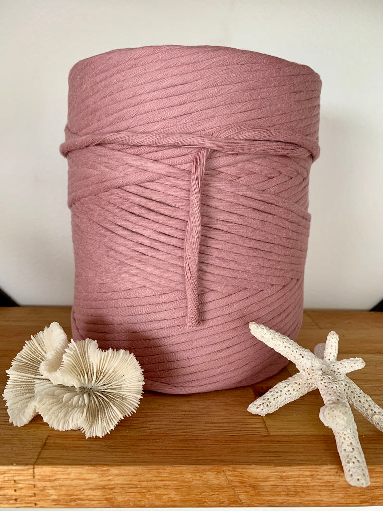 1kg 5mm 100% Pure Deluxe Macrame Cotton 1ply String - Rose