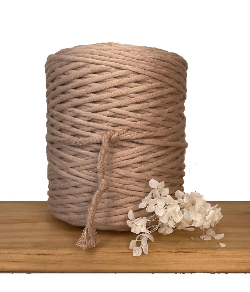 1kg 5mm 100% Pure Deluxe Macrame Cotton 1ply String - Linen