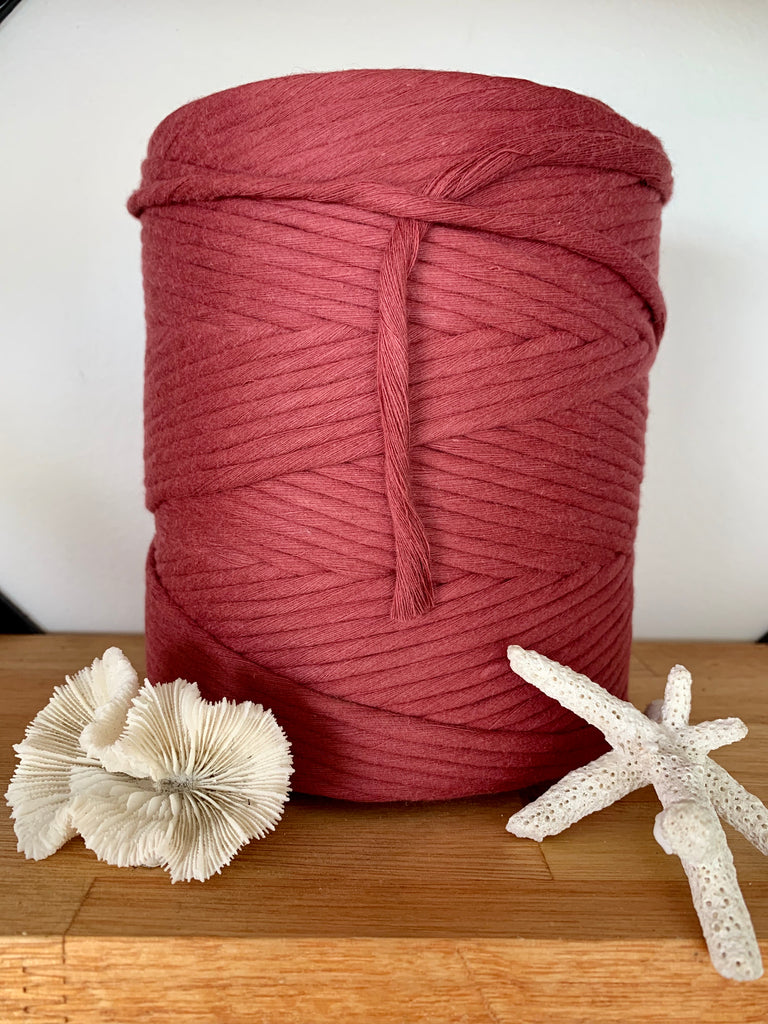 1kg 5mm 100% Pure Deluxe Macrame Cotton 1ply String - Rouge