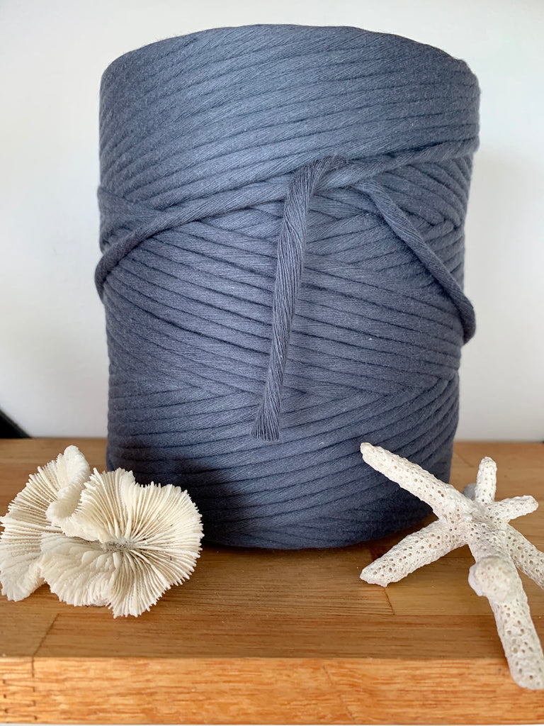 1kg 5mm 100% Pure Deluxe Macrame Cotton 1ply String - Graphite