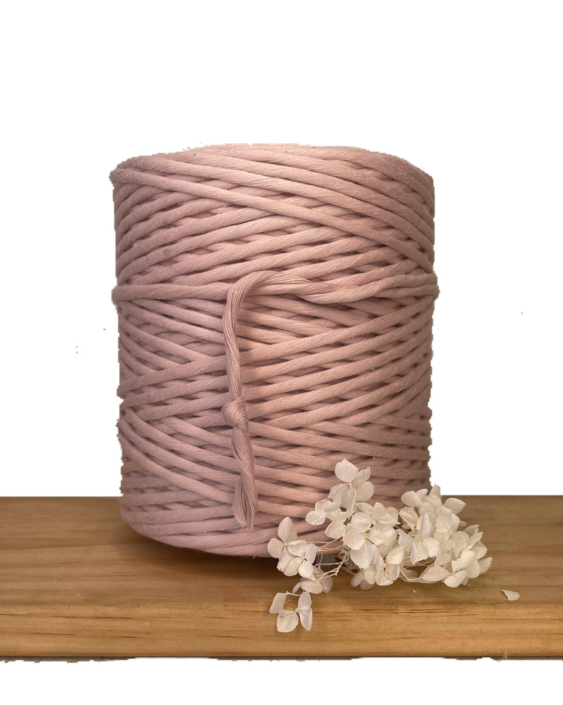 1kg 5mm 100% Pure Deluxe Macrame Cotton 1ply String - Mushroom Pink